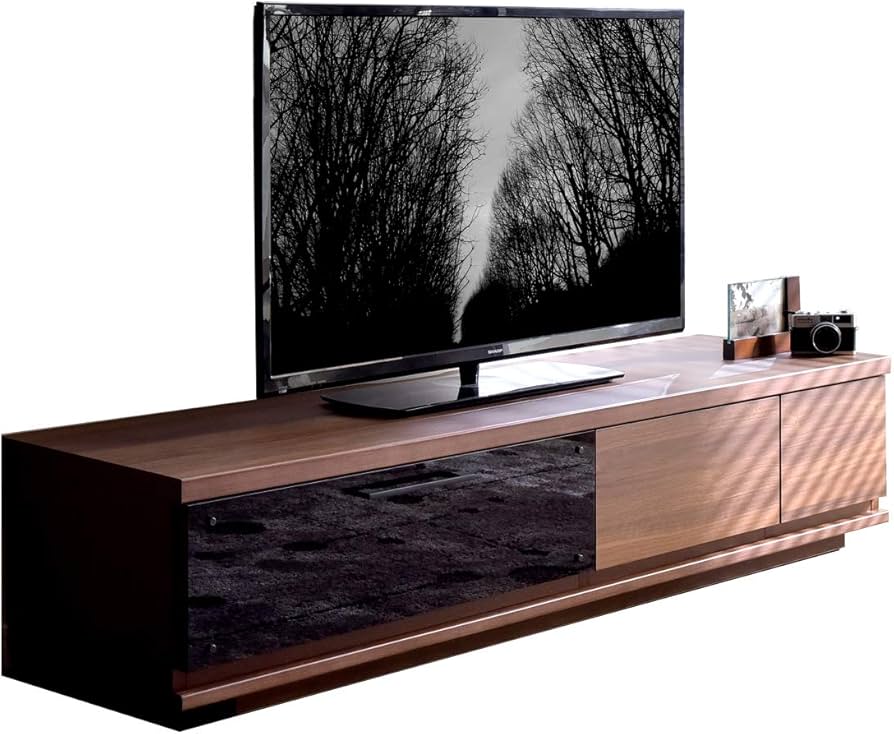 タンスのゲン テレビ台 幅150cm ローボード 耐荷重80㎏ 32~42型対応 スローダウンステー 完成品 ウォールナット 01070300  11AM (63533)